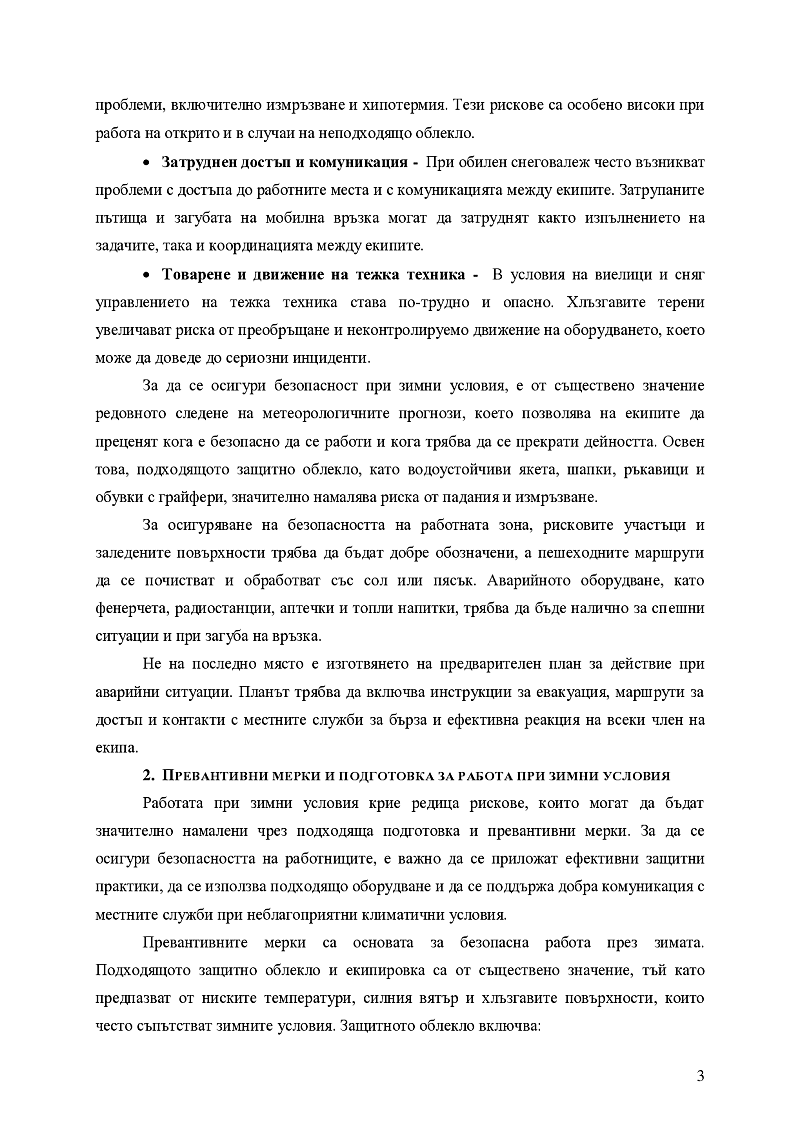 Безопасна работа в условия на обилен снеговалеж и виелици 3