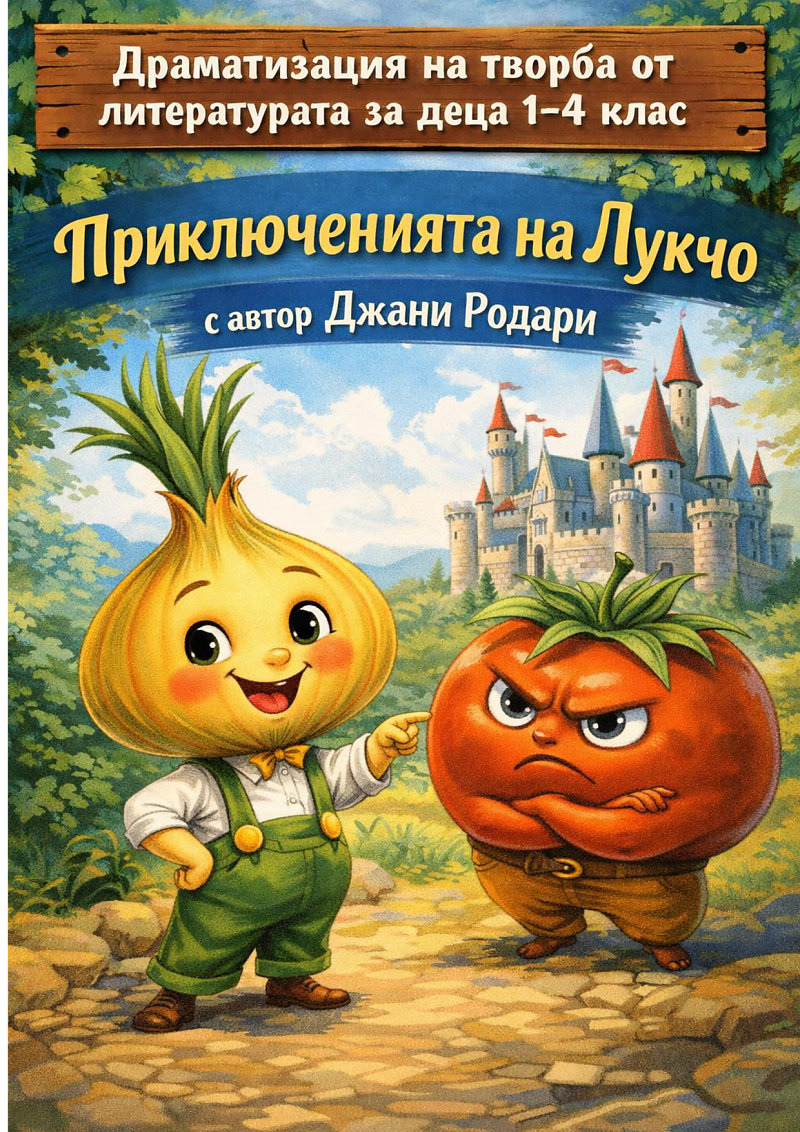 ДРАМАТИЗАЦИЯТА НА ТВОРБА ОТ ЛИТЕРАТУРАТА ЗА ДЕЦА 1-4 КЛАС- ПРИКАЗКАТА „ПРИКЛЮЧЕНИЯТА НА ЛУЧКО“ С АВТОР ДЖАНИ РОДАРИ 1